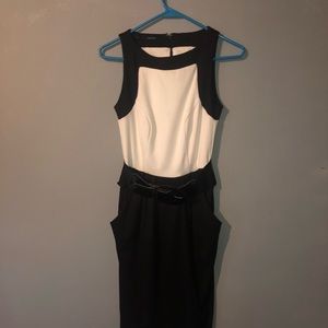 Maurice’s dress black and white